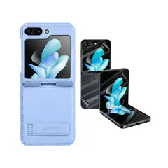 NILLKIN - Funda Qin Leather Compatible Con Samsung Z Flip5 Lila eProt