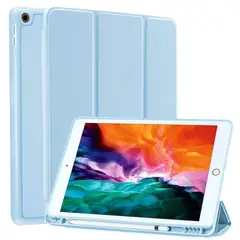 GENERICO - Smart Case Flip Cover para Ipad 8 Octava Generación 10.2' Azul Claro