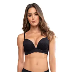 LEONISA - Brasier doble realce escote profundo elaborado en encaje