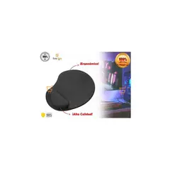 GENERICO - Pad mouse tech-1 con soporte para muñeca negro