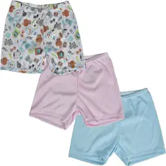 MUNDO BEBE - Short Bermudas Pantalonetas Niña Bebe X3 Unid.