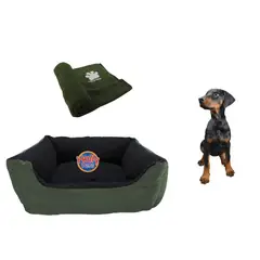 HALLY PET - Cama Mediana Imp Mascota y Cobija Térmica Mediana