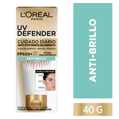 LOREAL PARIS - Crema Loreal Uv Defender Anti Brillo Spf50 40g