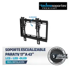 TECHNOSOPORTES - Soporte Escualizable para TV de 17 a 43