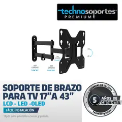 TECHNOSOPORTES - Soporte de BRAZO para TV de 17 a 43