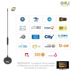 E4U - Antena Digital Pasiva para Television Digital Terrestre