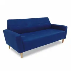 SOFA MARKET - Sofa Vole 3 Puestos Tela Azul