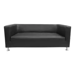 SOFA MARKET - Sofa Zia 3 Puestos Ecocuero Negro