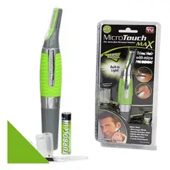 GENERICO - Depiladora Micro Touch Verde Perfiladora Patillera Oídos Naris