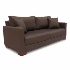 SOFA MARKET - Sofa Tradis 3 Puestos Tela Cafe