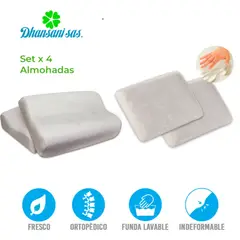 MAGIC PILLOW - Set x 2 Almohada cervical Atla + Set x 2 Almohada estandar - Visco-smart.