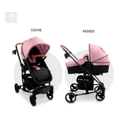 BEBESIT - Coche Moises Para Bebé Prima Rosa