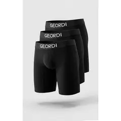 DIANE & GEORDI - Bóxer largo (Pack X3)(5083) - Negro