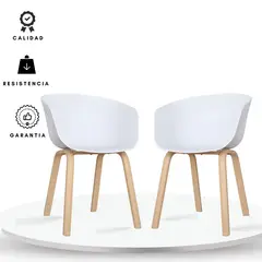 EKONOMODO COLOMBIA - Silla Natura Blanco Set X 2