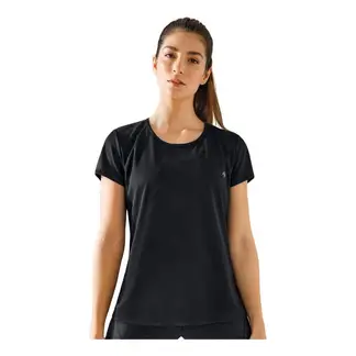 LEONISA - Camiseta deportiva de secado rápido y silueta semiajustada