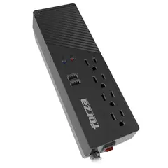 FORZA - Regulador De Voltaje 1000va/500w Con 4 Tomas + 2 Usb