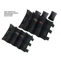 LAVEF - Kit Pesas Tobilleras Graduables 20k 40lbs Deporte Negra