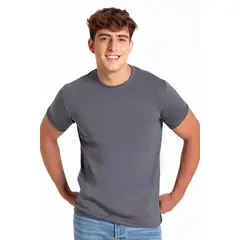 DIANE & GEORDI - Camiseta cuello redondo de algodón peinado 2520 - Gris