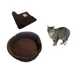 HALLY PET - Cama para gato grande cobija térmica grande Marron.