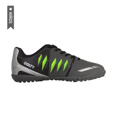 GOLTY - Zapatilla Turf Formacion Fx Niños-Gris/Negro