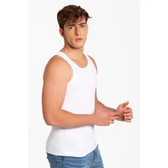 DIANE & GEORDI - Camiseta cuello redondo acanalada 2203 - Blanco