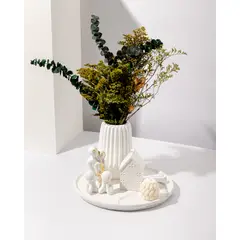 DECORACIONES ALE Y GABI - Centro de Mesa decorativo Trinity Jarron Base Velas Y Adornos