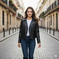 THE CLOTHING COMPANY - Chaqueta Mujer Cuero Sintético Cazadora