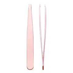 TITANIA - Pinza depilación de lujo acero inox rose 109175A