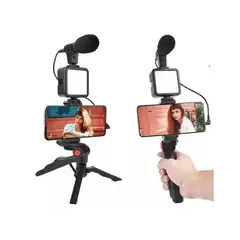 JASHEN - Set De Video Vlog Mini Luz De Video Led Super Cardioide