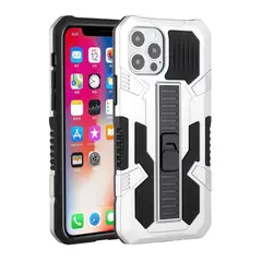 GENERICO - Funda Estuche Case Protector Stand Compatible ¡Phone 13 Pro Max Plata