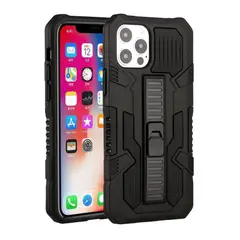 GENERICO - Funda Estuche Case Protector Stand Compatible ¡Phone 13 Pro Max Negro