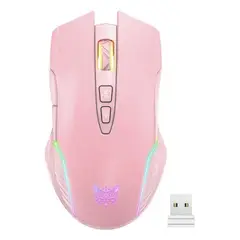 ONIKUMA - Mouse Inalambrico Cw905 Color Rosa Recargable