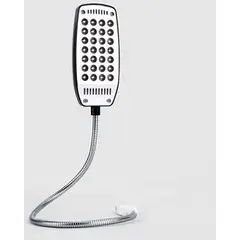 GENERICO - Lampara 28 led luz blanca flexible usb portatil pc color negro