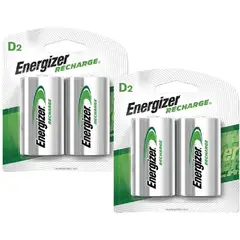 ENERGIZER - Pilas Recargables D2 x 2 (4 pilas en total)