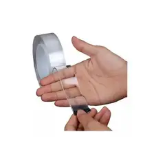 JASHEN - Cinta Adhesiva Doble Cara Gel Pega Todo Utilizable 5 Metros