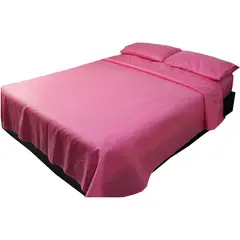 PASTELL - Juego de sabanas para cama sencillo rosado 25 cms