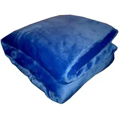 GENERICO - Cobija manta frazada piel ángel térmica unicolor azul rey