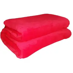 GENERICO - Cobija manta frazada piel ángel térmica unicolor rojo