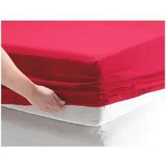 GENERICO - Protector de colchón anti-fluidos cama queen en color rojo