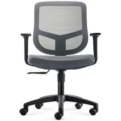 MUMA - Silla de escritorio ergonómica yak con brazos- gris