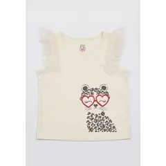 BABY PLANET - Camiseta Blanca Con Bolero En Tull Para Bebe Niña