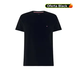 TOMMY HILFIGER - Camiseta Azul Oscuro Slim Fit Esencial Para Hombre