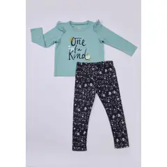 BABY PLANET - Conjunto De Camiseta Manga Larga Y Legging Para Bebé niña