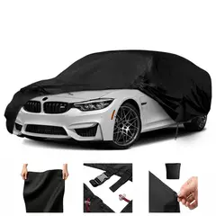 VELBROS - Pijama Carro Sedan Forro Protector Carpa Funda - Negro - M
