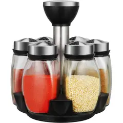 ONE PIXEL - Organizador Giratorio Para Especias Organizador Giratorio 6 frascos De Vidrio