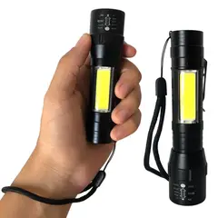 GENERICO - Linterna Tactica Cob Zoom Telescópico Usb Recargable