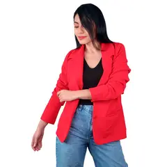 LEC LEE - Chaqueta Liviana Mujer Rojo-