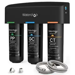 WATERDROP - Filtro De Agua Bajo El Lavaplatos De 3 Etapas