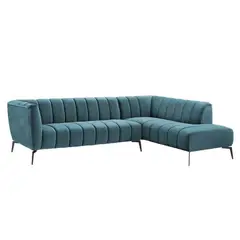 GENERICO - Esquinero Fuyu 240X 180 Terciopelo Verde Ocean