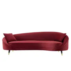 GENERICO - Sofa Freya 4 Puestos Terciopelo Vinotinto 240X80x95